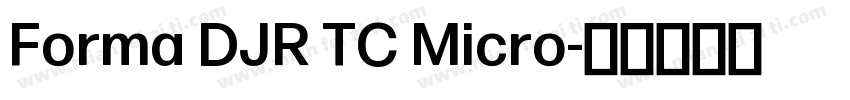 Forma DJR TC Micro字体转换